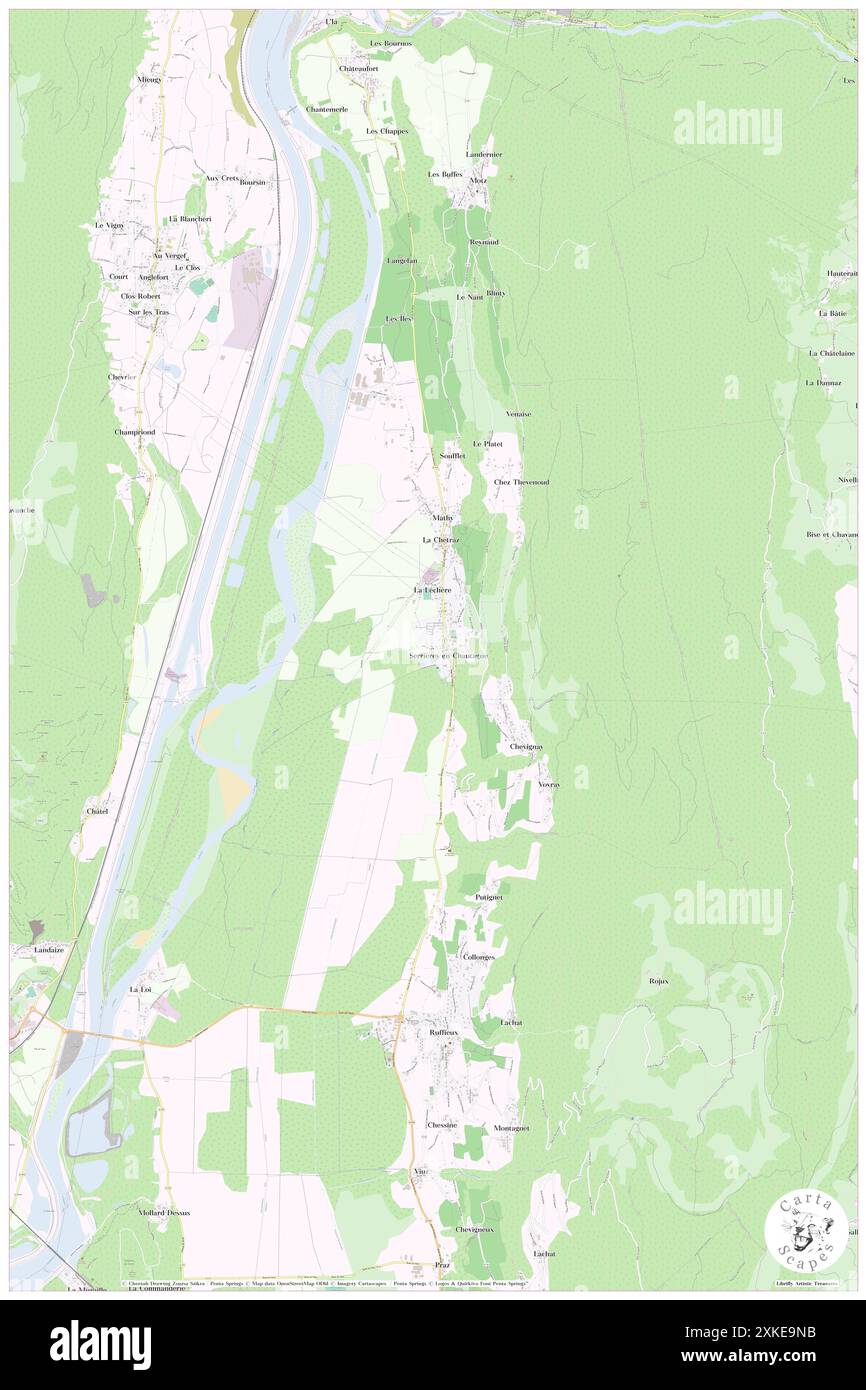 Serrieres-en-Chautagne, Savoie, FR, France, Auvergne-Rhône-Alpes, n 45 52' 55'', N 5 50' 34'', carte, Cartascapes carte publiée en 2024. Explorez Cartascapes, une carte qui révèle la diversité des paysages, des cultures et des écosystèmes de la Terre. Voyage à travers le temps et l'espace, découvrir l'interconnexion du passé, du présent et de l'avenir de notre planète. Banque D'Images