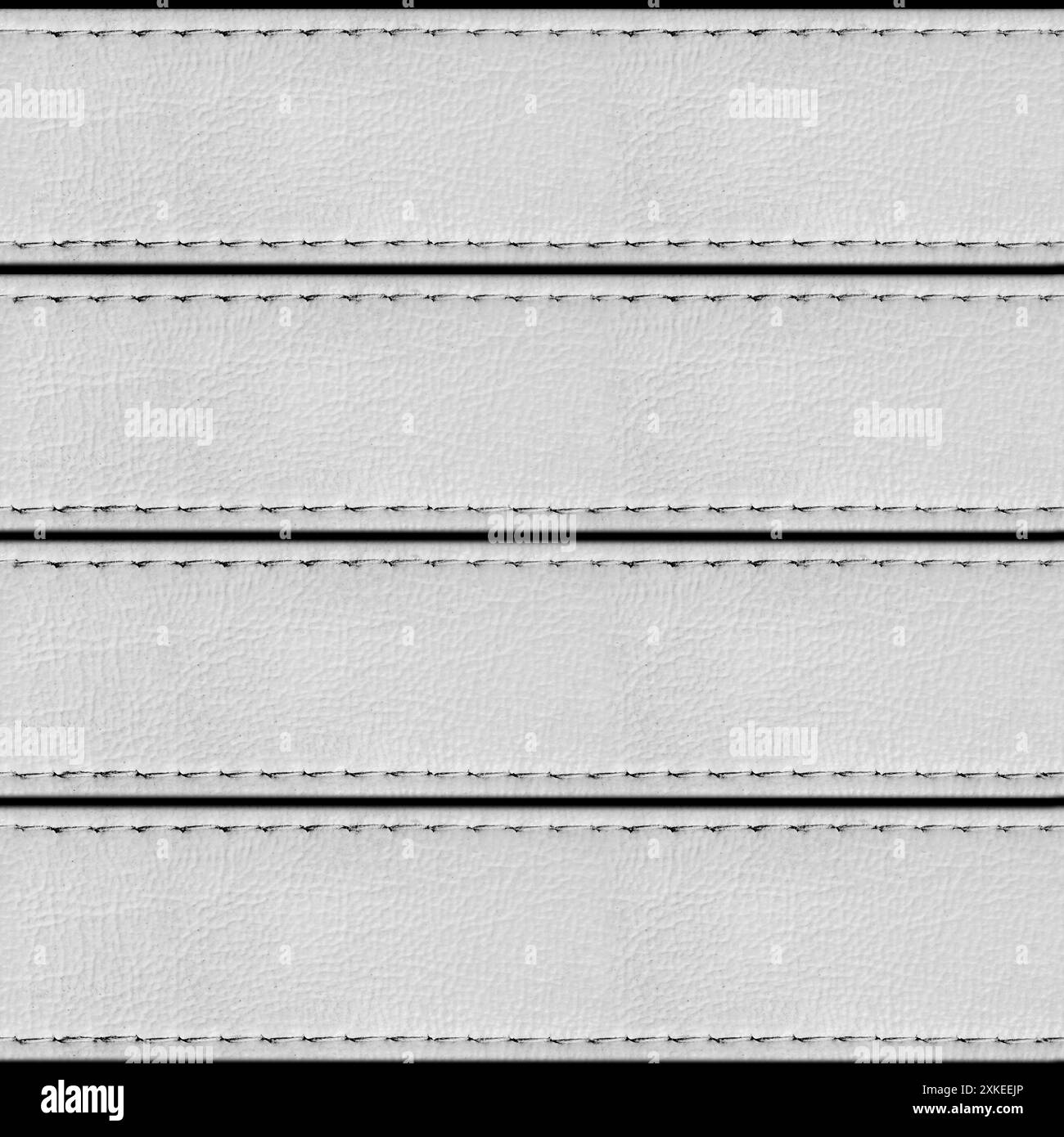 Photo sans couture 4k texture photo de la surface du matériau des ceintures en cuir de couleur blanche avec coutures. Banque D'Images