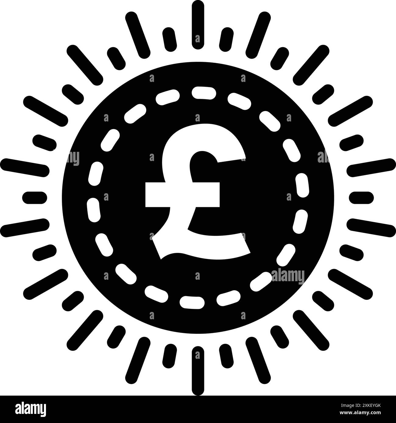 Icône pour livre sterling, livre Illustration de Vecteur