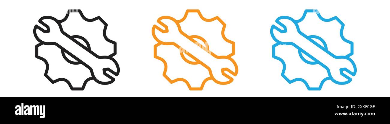 Collection de logo vectoriel d'icône d'installation facile ou groupe de pack groupé Illustration de Vecteur