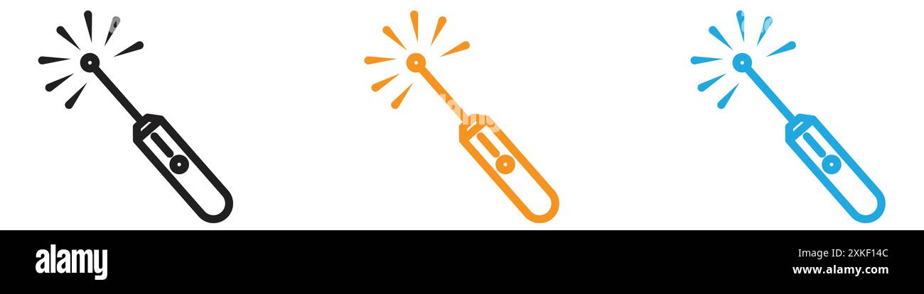 collection de logo de vecteur d'icône laser ou groupe de pack de paquet Illustration de Vecteur