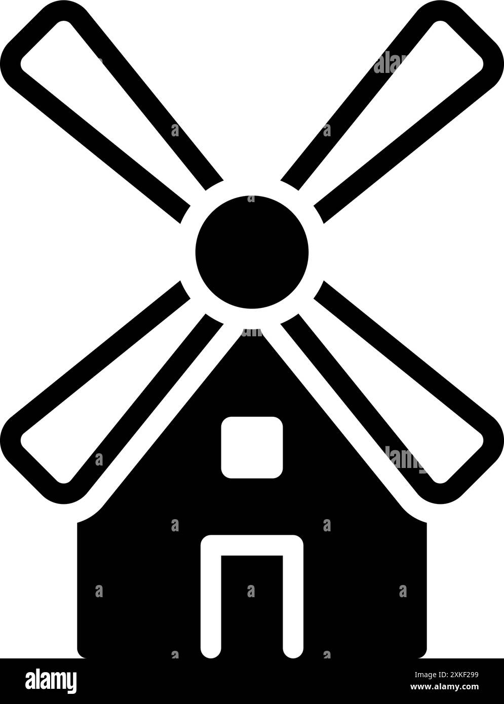 Icône pour moulin, manufacture Illustration de Vecteur