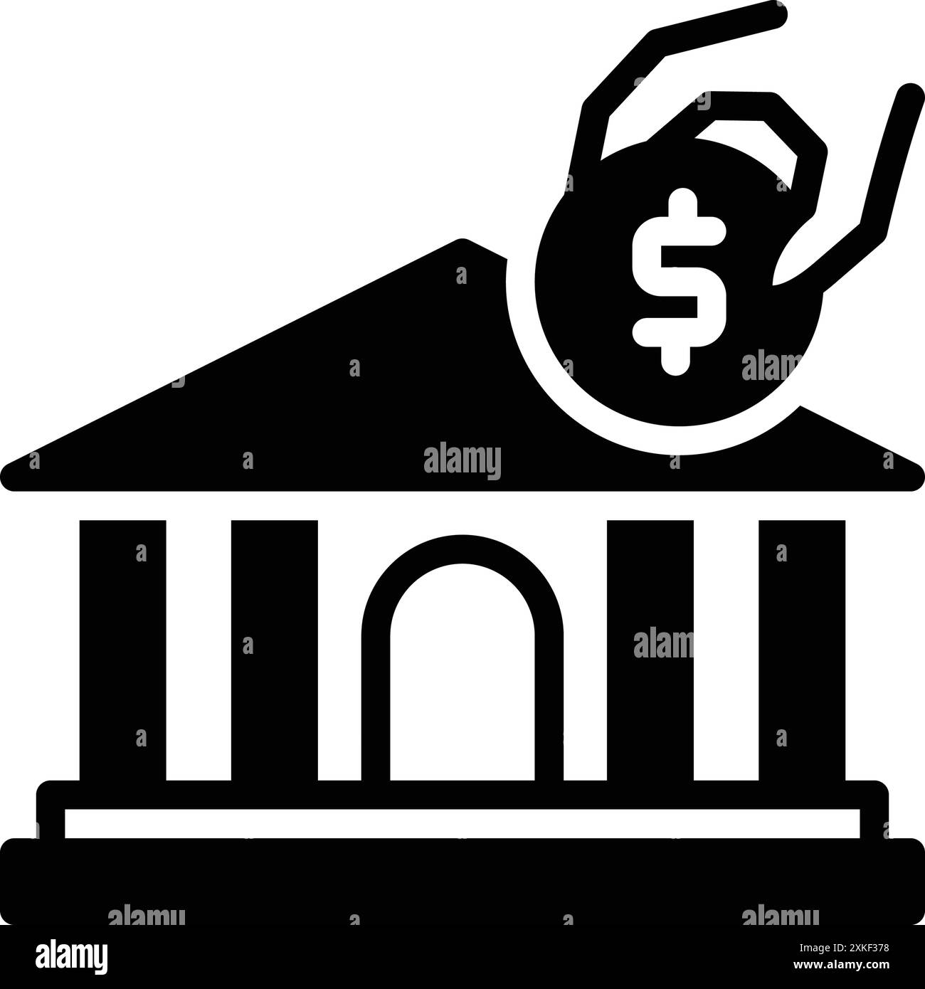 Icône pour fd,Bank Illustration de Vecteur