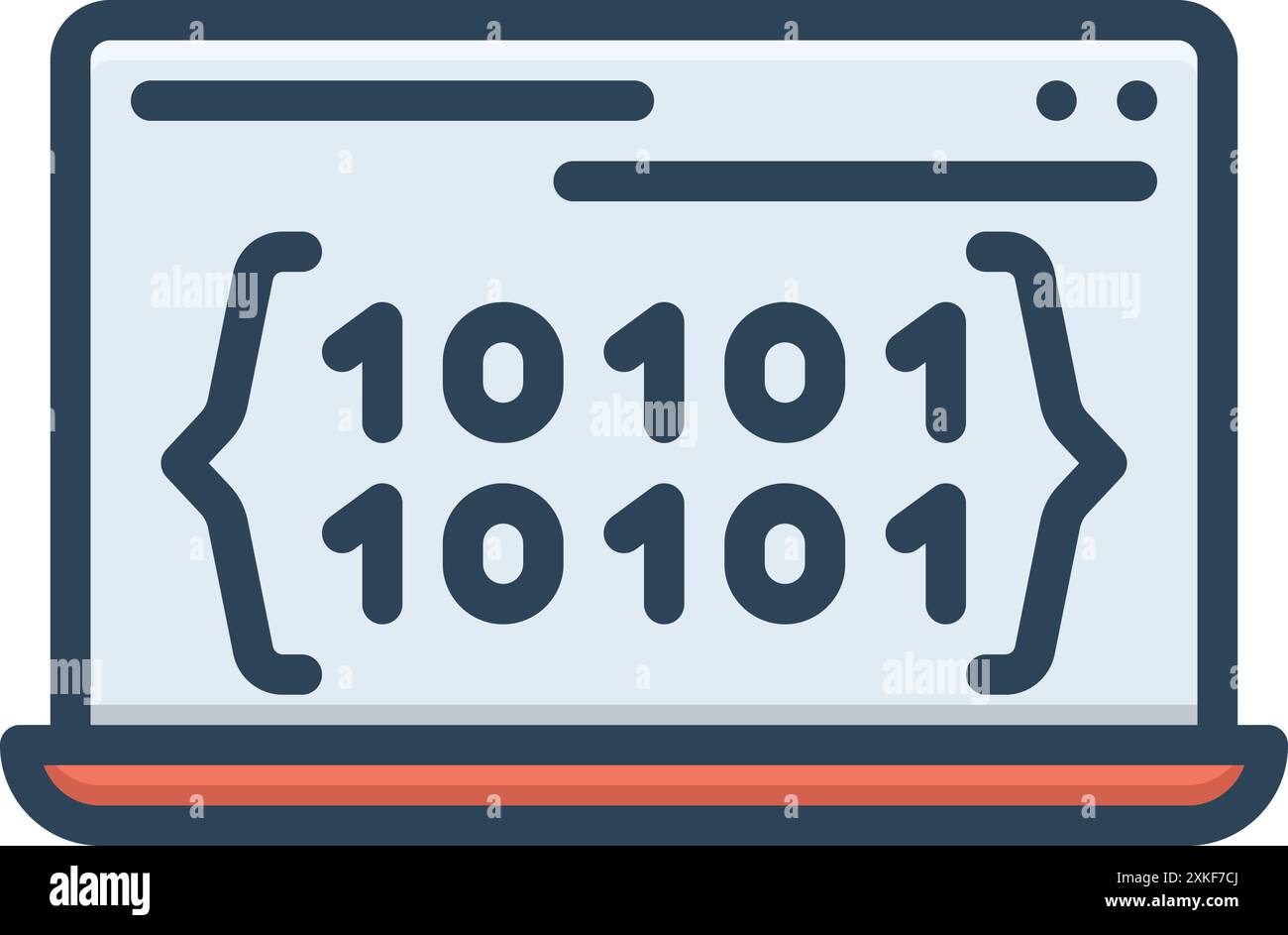 Icône pour code binaire, bit binaire Illustration de Vecteur