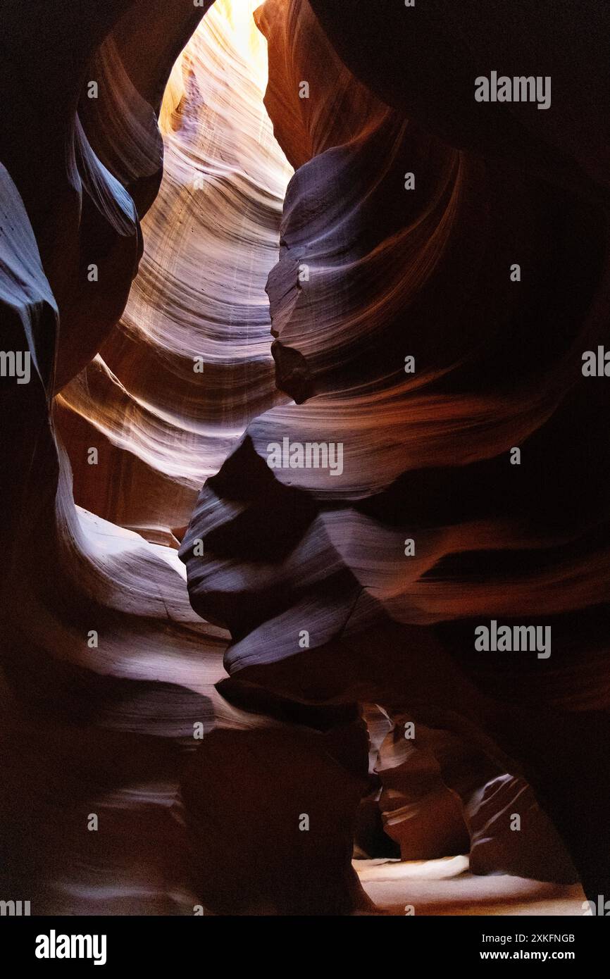 Chambre au Upper Antelope Canyon, nation Navajo, Arizona, États-Unis Banque D'Images