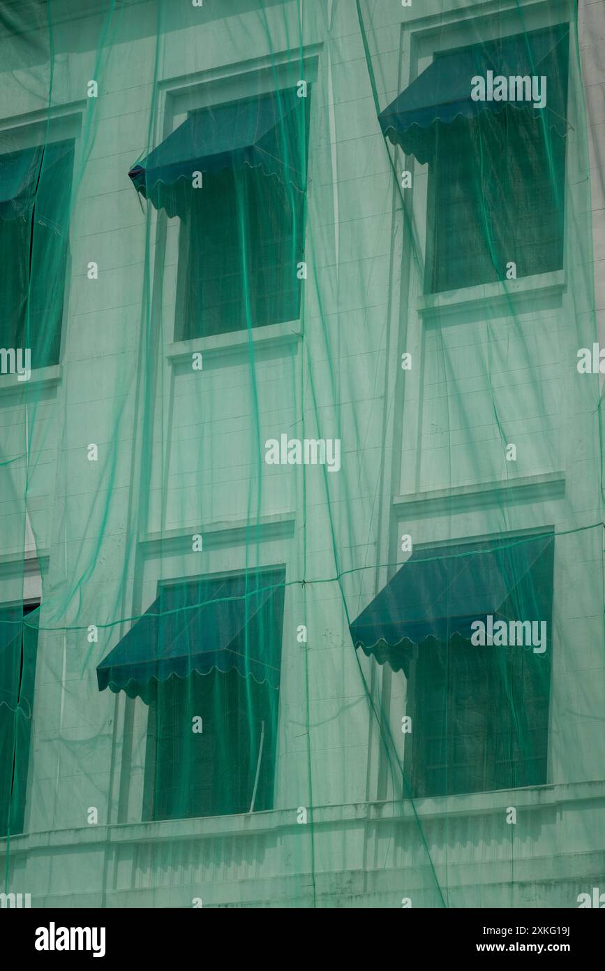Maison sous feuille de construction verte, Panama City, Panama, Amérique centrale Banque D'Images