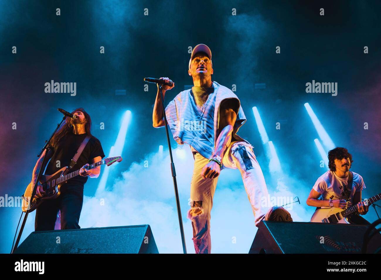 Roskilde, Danemark. 07 juillet 2024. Le groupe de punk hardcore américain The Armed donne un concert live lors du festival de musique danois Roskilde Festival 2024 à Roskilde. Banque D'Images