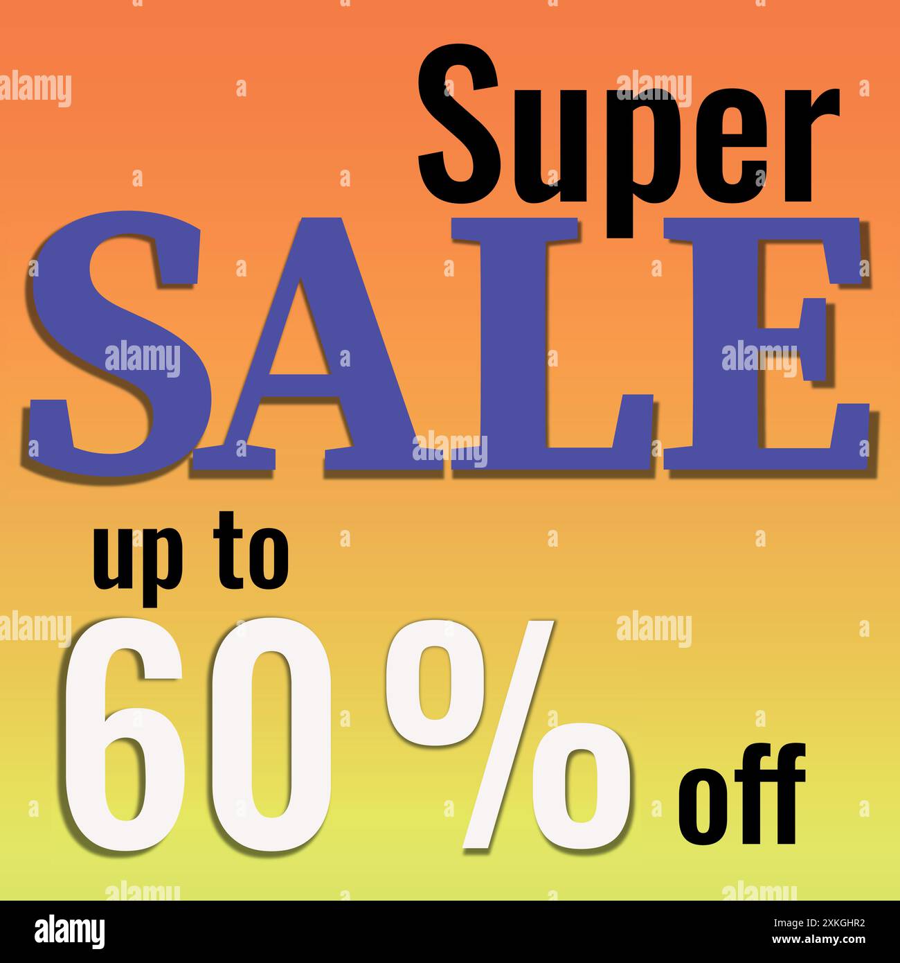 Super soldes jusqu'à 60 de rabais Illustration de Vecteur