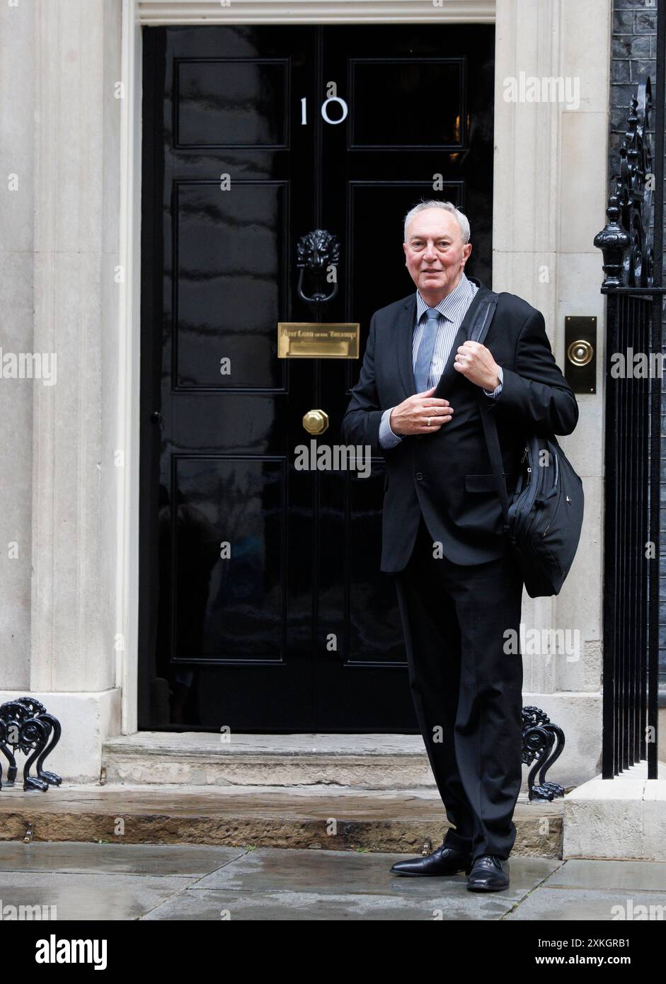 Londres, Royaume-Uni. 23 juillet 2024. Paddy Lillis, secrétaire général de l'USDAW arrive pour une réunion au numéro 10 avec le leader travailliste, Keir Starmer. Crédit : Mark Thomas/Alamy Live News Banque D'Images