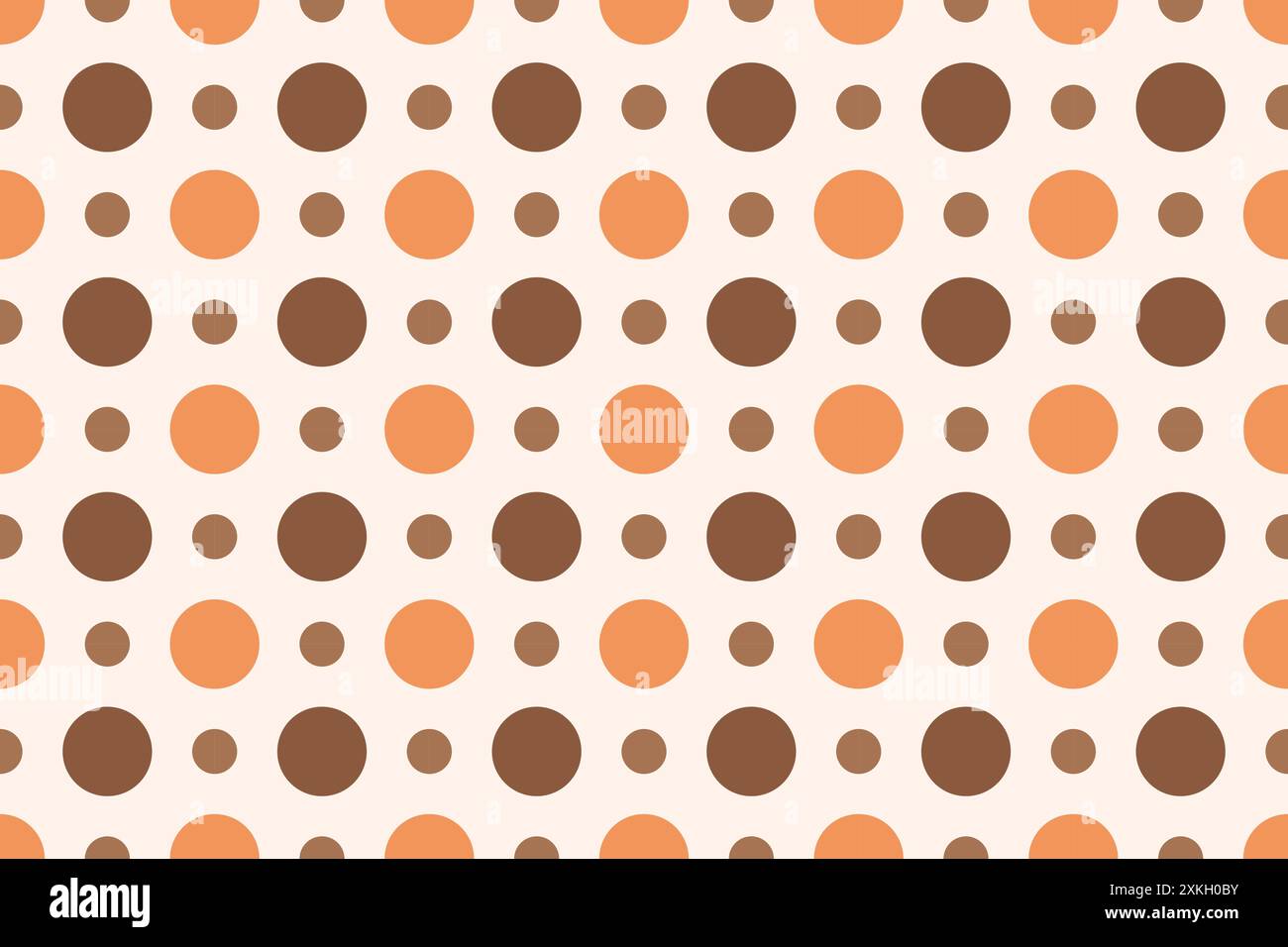 Motif sans couture de points marron et orange. Le motif est très simple et répétitif. Illustration de Vecteur