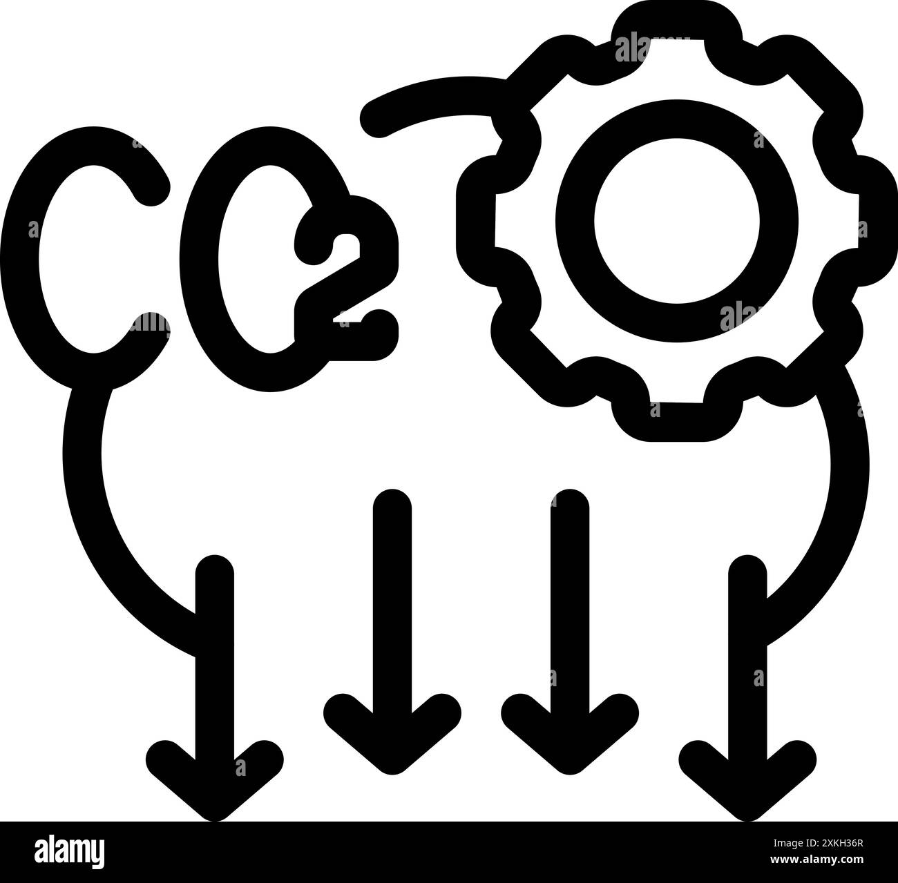Les émissions de CO2 sont captées et réduites grâce à des technologies innovantes, favorisant la durabilité environnementale Illustration de Vecteur Les émissions de CO2 sont captées et réduites grâce à des technologies innovantes, favorisant la durabilité environnementale Illustration de Vecteur