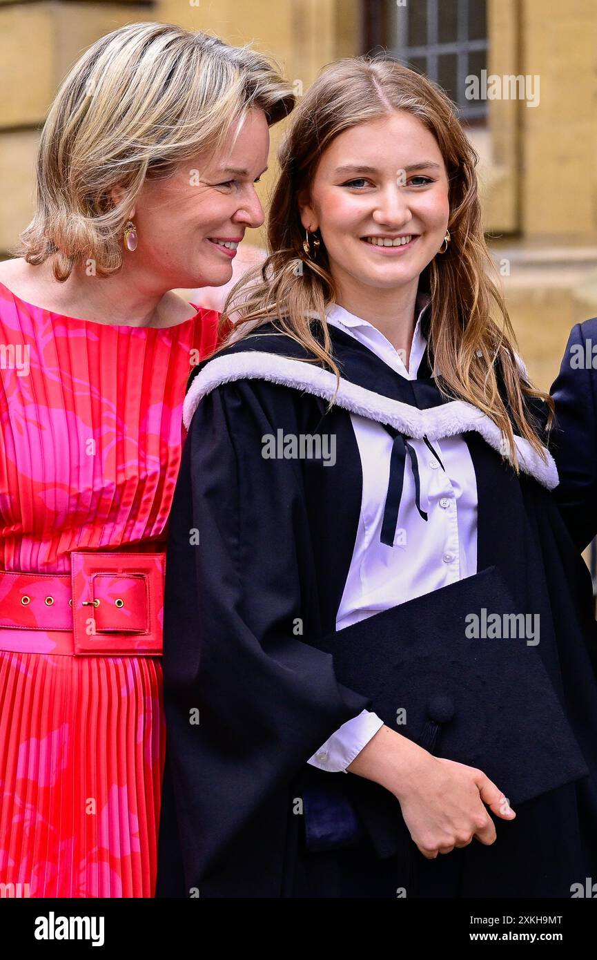 Oxford, Royaume-Uni. 23 juillet 2024. Cérémonie de remise des diplômes de l'université d'Oxford, au Sheldonian Theatre d'Oxford, Royaume-Uni, mardi 23 juillet 2024. La princesse héritière a officiellement terminé son diplôme de premier cycle de trois ans en histoire et politique au Lincoln College de l'Université d'Oxford. BELGA PHOTO LAURIE DIEFFEMBACQ crédit : Belga News Agency/Alamy Live News Banque D'Images