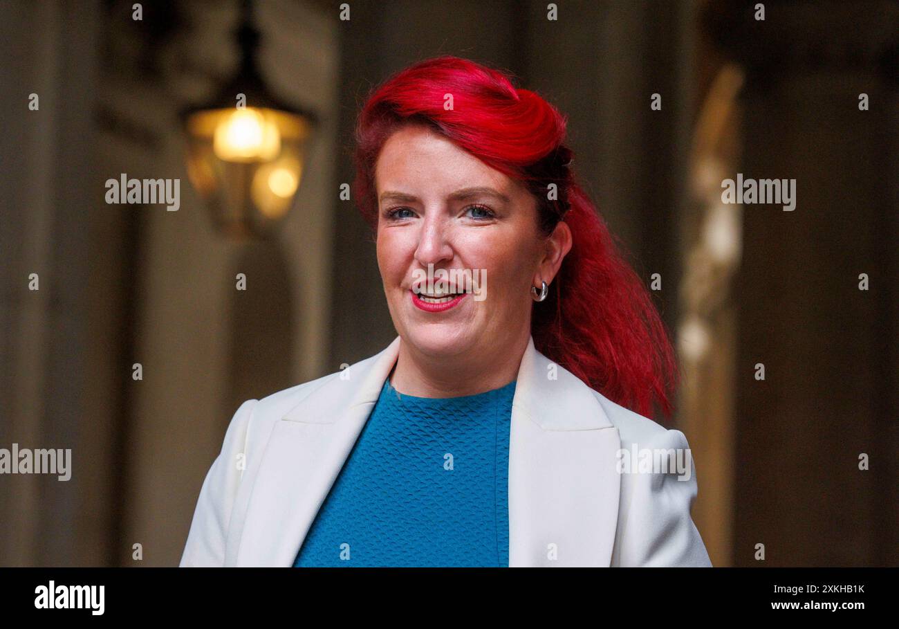 Londres, Royaume-Uni. 23 juillet 2024. Louise Haigh, secrétaire aux Transports, à Downing Street pour la dernière réunion du Cabinet avant la pause estivale. Crédit : Mark Thomas/Alamy Live News Banque D'Images