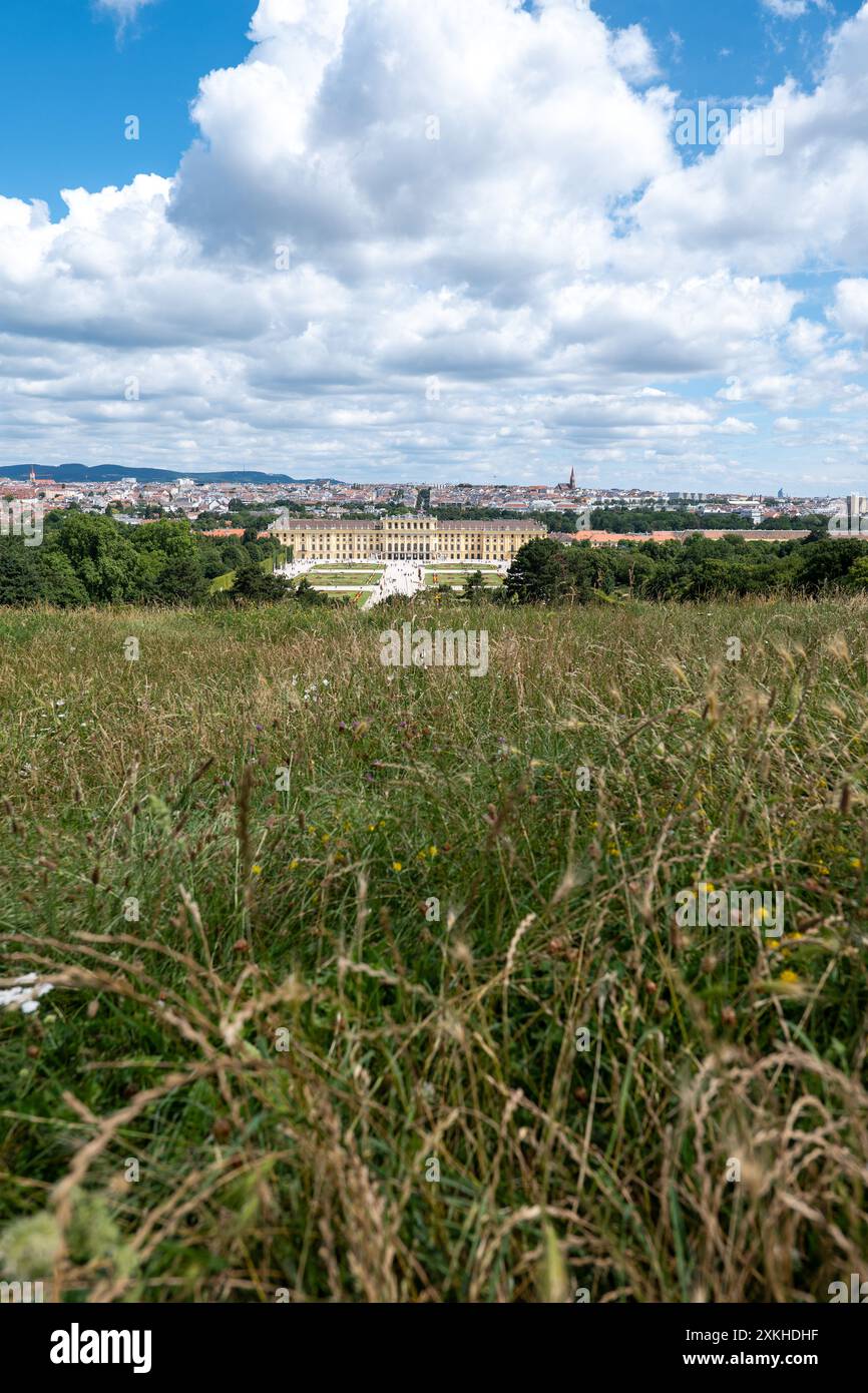 Touristes au Palais Schonbrunn à Vienne Banque D'Images