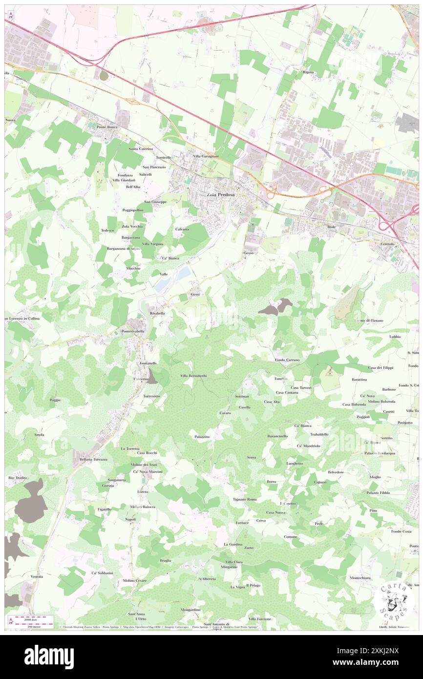 Gessi, Bologne, IT, Italie, Émilie-Romagne, n 44 28' 5'', N 11 12' 57'', carte, Cartascapes carte publiée en 2024. Explorez Cartascapes, une carte qui révèle la diversité des paysages, des cultures et des écosystèmes de la Terre. Voyage à travers le temps et l'espace, découvrir l'interconnexion du passé, du présent et de l'avenir de notre planète. Banque D'Images