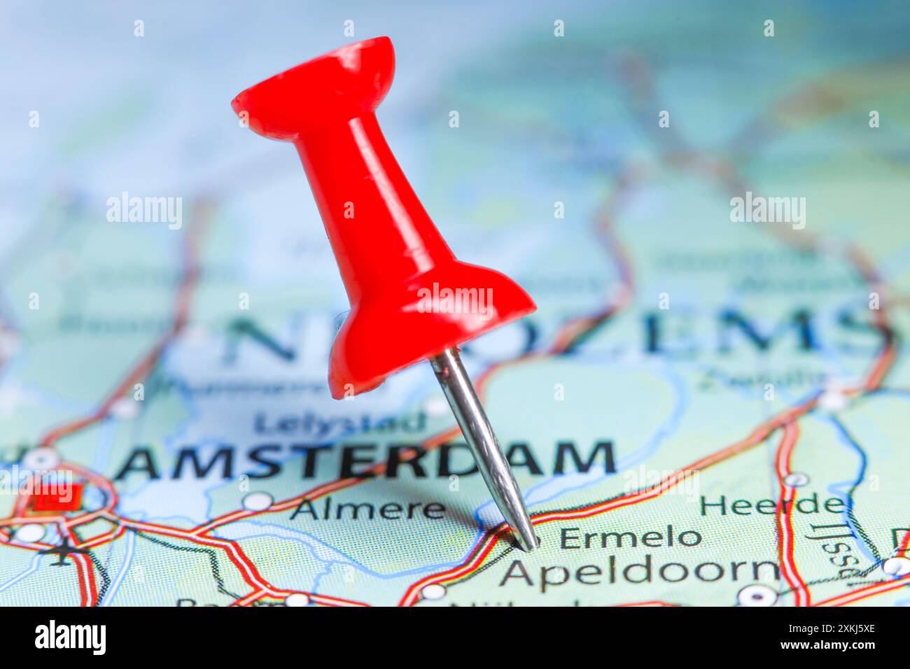 Ermelo, pays-Bas pin sur la carte Banque D'Images