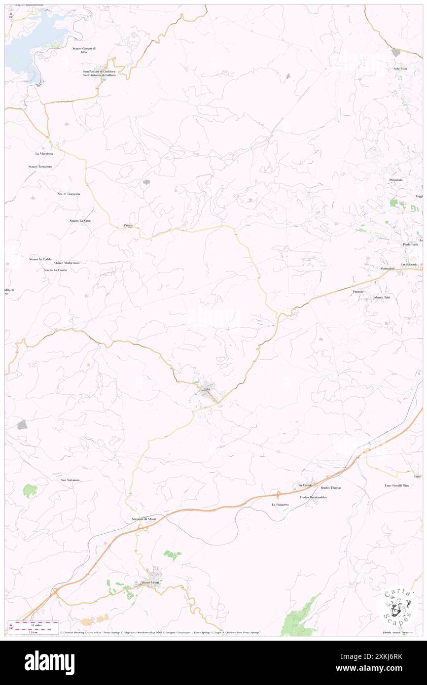 Telti, Provincia di Sassari, IT, Italie, Sardaigne, n 40 52' 34'', N 9 21' 10'', carte, Cartascapes carte publiée en 2024. Explorez Cartascapes, une carte qui révèle la diversité des paysages, des cultures et des écosystèmes de la Terre. Voyage à travers le temps et l'espace, découvrir l'interconnexion du passé, du présent et de l'avenir de notre planète. Banque D'Images