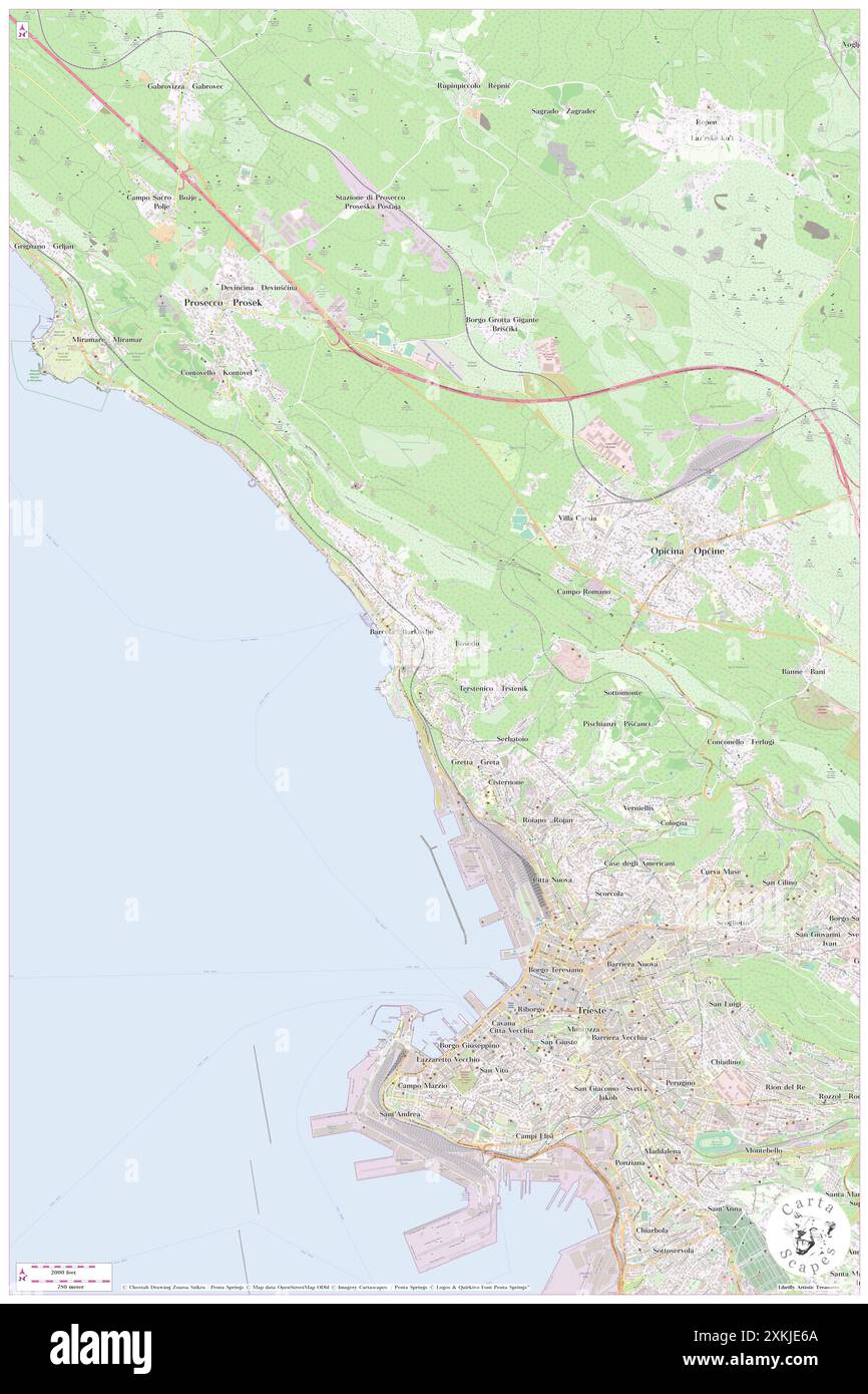 Bovedo, Trieste, IT, Italie, Frioul-Vénétie Julienne, n 45 40' 45'', N 13 45' 31'', carte, Cartascapes carte publiée en 2024. Explorez Cartascapes, une carte qui révèle la diversité des paysages, des cultures et des écosystèmes de la Terre. Voyage à travers le temps et l'espace, découvrir l'interconnexion du passé, du présent et de l'avenir de notre planète. Banque D'Images