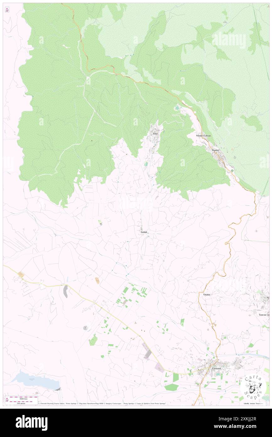 Ardali, Provincia di Nuoro, IT, Italie, Sardaigne, n 40 1' 0'', N 9 37' 59'', carte, Carthascapes carte publiée en 2024. Explorez Cartascapes, une carte qui révèle la diversité des paysages, des cultures et des écosystèmes de la Terre. Voyage à travers le temps et l'espace, découvrir l'interconnexion du passé, du présent et de l'avenir de notre planète. Banque D'Images