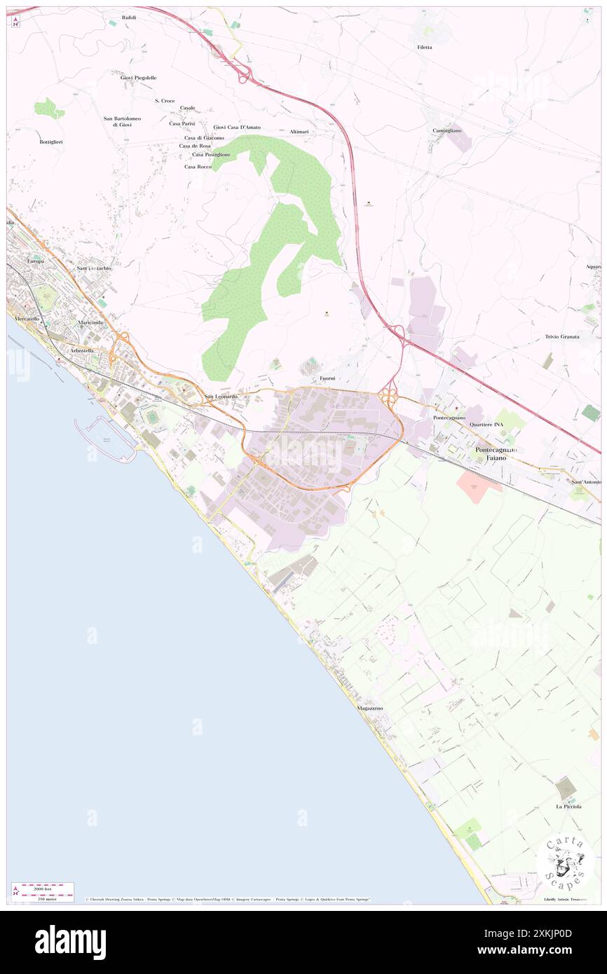 Fuorni, Provincia di Salerno, IT, Italie, Campanie, n 40 38' 26'', N 14 50' 57'', carte, Cartascapes carte publiée en 2024. Explorez Cartascapes, une carte qui révèle la diversité des paysages, des cultures et des écosystèmes de la Terre. Voyage à travers le temps et l'espace, découvrir l'interconnexion du passé, du présent et de l'avenir de notre planète. Banque D'Images