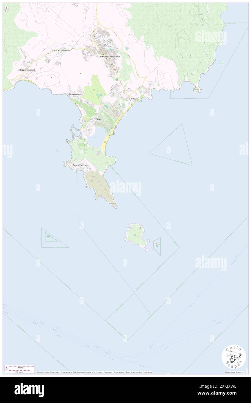 Scoglio Proci, IT, Italie, Sardaigne, N 39 6' 3'', N 9 31' 38'', carte, Carthascapes carte publiée en 2024. Explorez Cartascapes, une carte qui révèle la diversité des paysages, des cultures et des écosystèmes de la Terre. Voyage à travers le temps et l'espace, découvrir l'interconnexion du passé, du présent et de l'avenir de notre planète. Banque D'Images