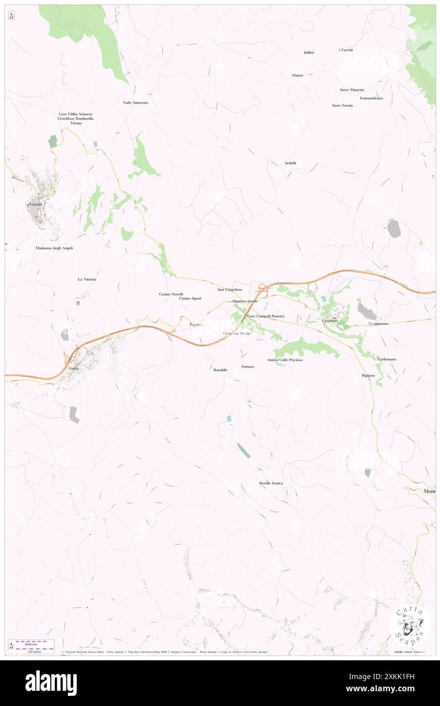 Bivio Papetti, Provincia di Frosinone, IT, Italie, Latium, n 41 40' 9'', N 13 27' 38'', carte, Carthascapes carte publiée en 2024. Explorez Cartascapes, une carte qui révèle la diversité des paysages, des cultures et des écosystèmes de la Terre. Voyage à travers le temps et l'espace, découvrir l'interconnexion du passé, du présent et de l'avenir de notre planète. Banque D'Images