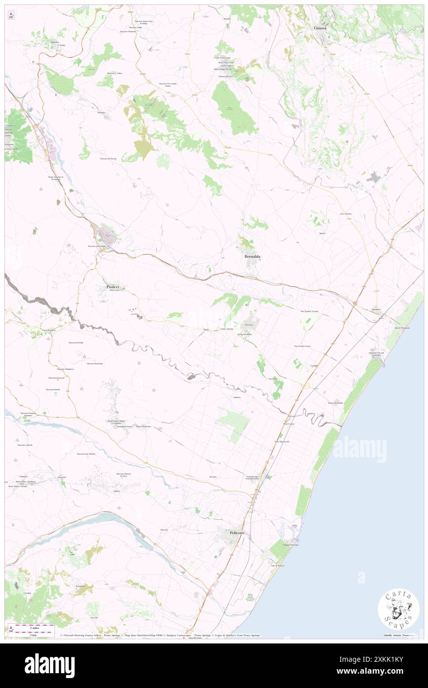 Pisticci, Provincia di Matera, IT, Italie, Basilicate, n 40 23' 24'', N 16 33' 33'', carte, Carthascapes carte publiée en 2024. Explorez Cartascapes, une carte qui révèle la diversité des paysages, des cultures et des écosystèmes de la Terre. Voyage à travers le temps et l'espace, découvrir l'interconnexion du passé, du présent et de l'avenir de notre planète. Banque D'Images