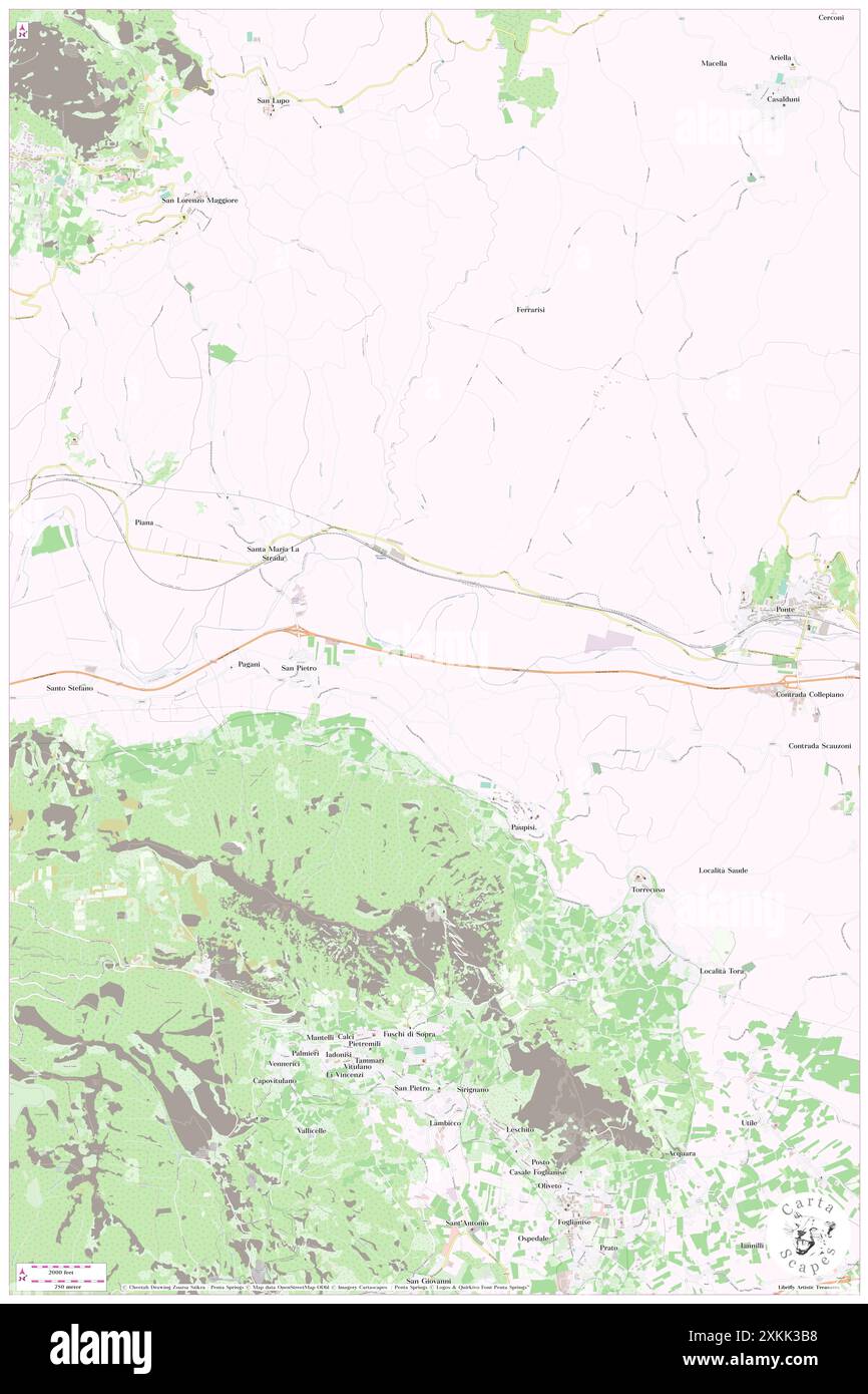 Cisterna, Provincia di Benevento, IT, Italie, Campanie, n 41 12' 39'', N 14 39' 17'', carte, Carthascapes carte publiée en 2024. Explorez Cartascapes, une carte qui révèle la diversité des paysages, des cultures et des écosystèmes de la Terre. Voyage à travers le temps et l'espace, découvrir l'interconnexion du passé, du présent et de l'avenir de notre planète. Banque D'Images