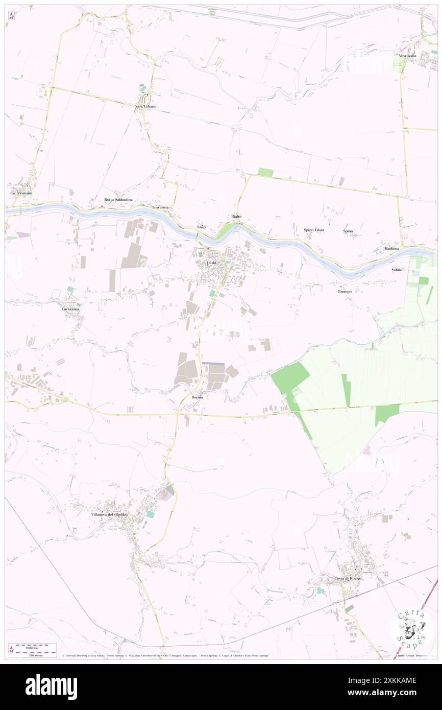 Pioppello, Provincia di Rovigo, IT, Italie, Vénétie, n 45 5' 20'', N 11 39' 54'', carte, Carthascapes carte publiée en 2024. Explorez Cartascapes, une carte qui révèle la diversité des paysages, des cultures et des écosystèmes de la Terre. Voyage à travers le temps et l'espace, découvrir l'interconnexion du passé, du présent et de l'avenir de notre planète. Banque D'Images