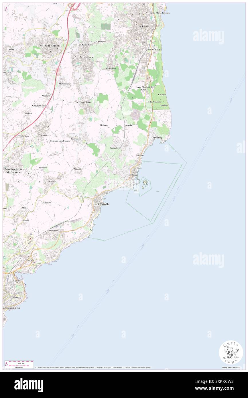 Grand Faraglioni, Catane, IT, Italie, Sicile, n 37 33' 36'', N 15 9' 27'', carte, Cartascapes carte publiée en 2024. Explorez Cartascapes, une carte qui révèle la diversité des paysages, des cultures et des écosystèmes de la Terre. Voyage à travers le temps et l'espace, découvrir l'interconnexion du passé, du présent et de l'avenir de notre planète. Banque D'Images