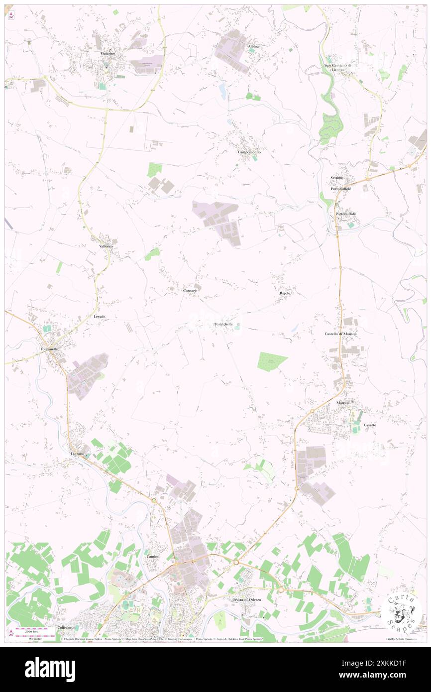 Basalghelle, Provincia di Treviso, IT, Italie, Vénétie, n 45 50' 7'', N 12 30' 26'', carte, Carthascapes carte publiée en 2024. Explorez Cartascapes, une carte qui révèle la diversité des paysages, des cultures et des écosystèmes de la Terre. Voyage à travers le temps et l'espace, découvrir l'interconnexion du passé, du présent et de l'avenir de notre planète. Banque D'Images