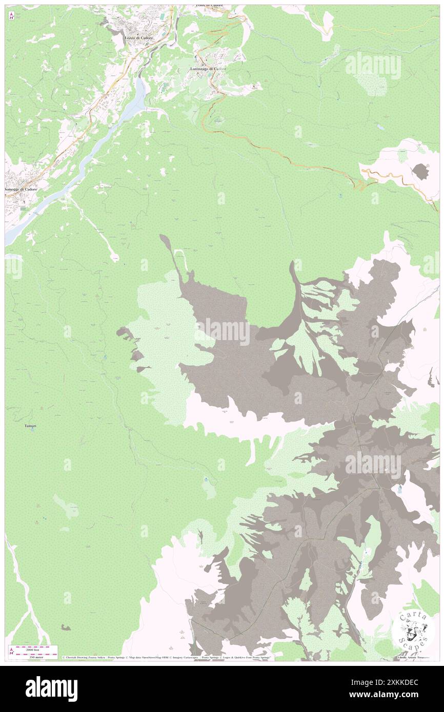 Monte Montanello, Provincia di Belluno, IT, Italie, Vénétie, n 46 26' 14'', N 12 27' 45'', carte, Carthascapes carte publiée en 2024. Explorez Cartascapes, une carte qui révèle la diversité des paysages, des cultures et des écosystèmes de la Terre. Voyage à travers le temps et l'espace, découvrir l'interconnexion du passé, du présent et de l'avenir de notre planète. Banque D'Images