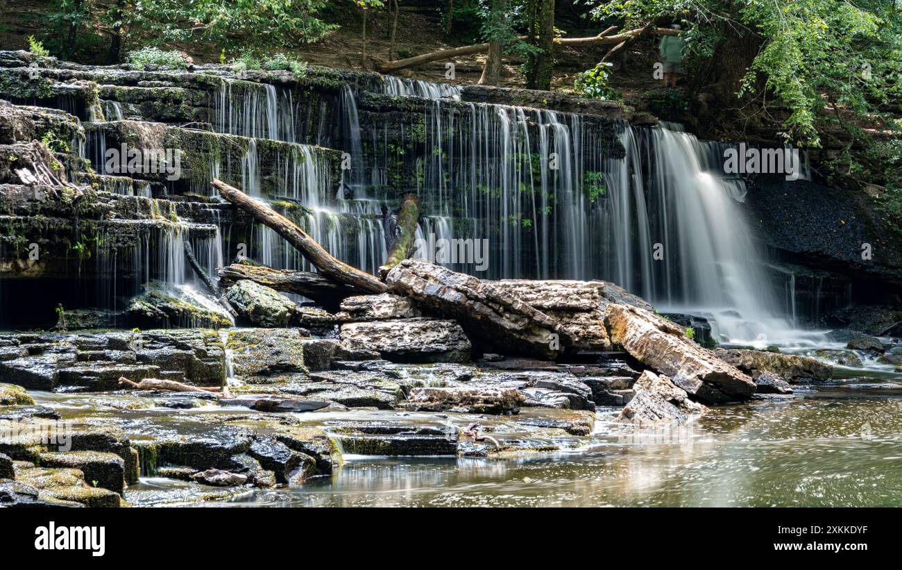 Les cascades du parc d'État Old Stone Fort Banque D'Images