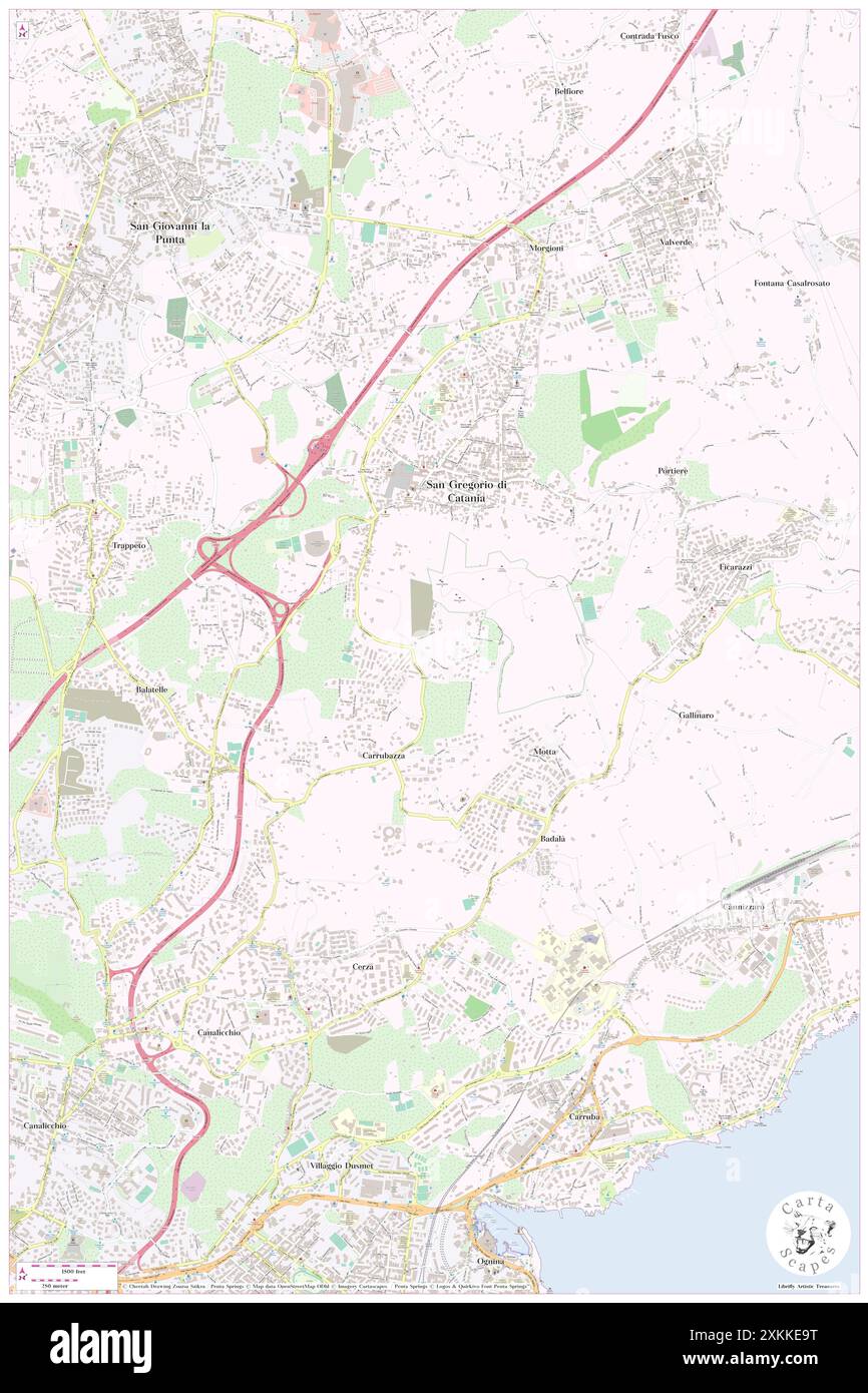 San Gregorio di Catania, Catania, IT, Italie, Sicile, n 37 34' 3'', N 15 6' 40'', carte, Cartascapes carte publiée en 2024. Explorez Cartascapes, une carte qui révèle la diversité des paysages, des cultures et des écosystèmes de la Terre. Voyage à travers le temps et l'espace, découvrir l'interconnexion du passé, du présent et de l'avenir de notre planète. Banque D'Images