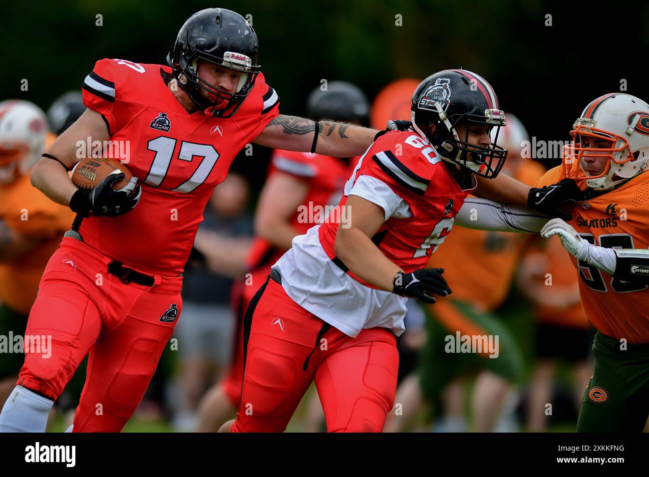 MONKETON, SÉNATEURS DE GATESHEAD V DARLINGTON STEAM, STADE MONKTON, DIMANCHE 21 JUILLET 2024 (CRÉDIT : SCOTT LLEWELLYN | @SL SPORTSPHOTOS) Banque D'Images