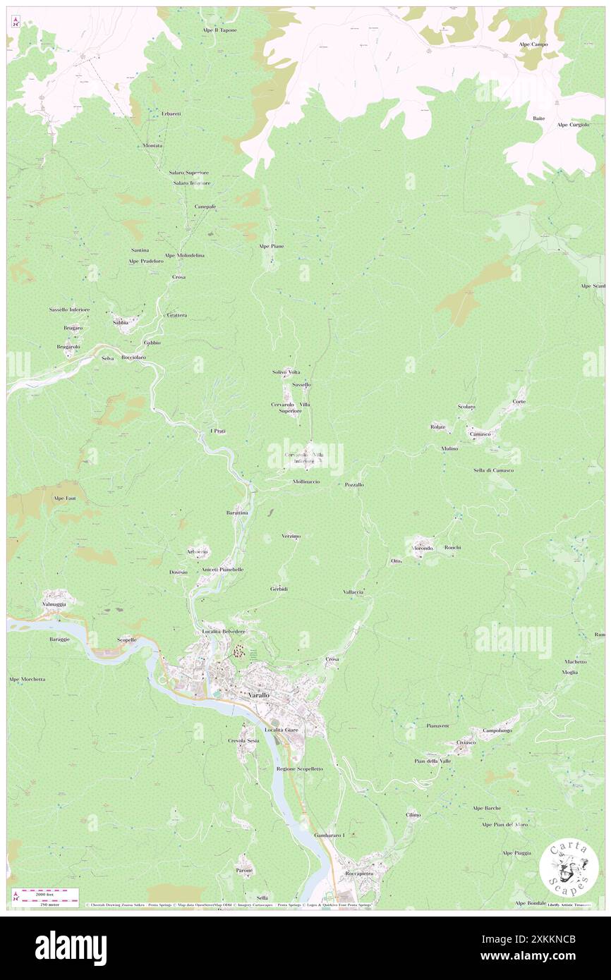 Cervarolo, Provincia di Vercelli, IT, Italie, Piémont, n 45 50' 29'', N 8 16' 1'', carte, Cartascapes carte publiée en 2024. Explorez Cartascapes, une carte qui révèle la diversité des paysages, des cultures et des écosystèmes de la Terre. Voyage à travers le temps et l'espace, découvrir l'interconnexion du passé, du présent et de l'avenir de notre planète. Banque D'Images