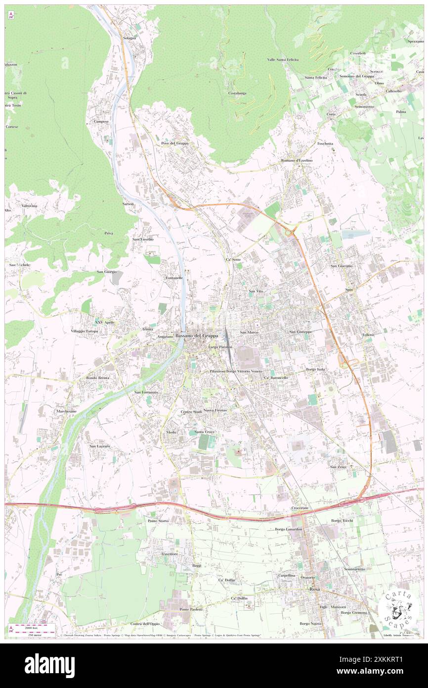 Top Countryline Bonotto Hotel Belvedere Bassano Del Grappa, Provincia di Vicenza, IT, Italie, Vénétie, n 45 46' 9'', N 11 44' 18'', carte, Cartascapes carte publiée en 2024. Explorez Cartascapes, une carte qui révèle la diversité des paysages, des cultures et des écosystèmes de la Terre. Voyage à travers le temps et l'espace, découvrir l'interconnexion du passé, du présent et de l'avenir de notre planète. Banque D'Images