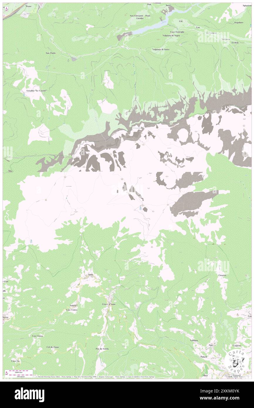 Vette grandi, Provincia di Belluno, IT, Italie, Vénétie, n 46 5' 37'', N 11 50' 13'', carte, Carthascapes carte publiée en 2024. Explorez Cartascapes, une carte qui révèle la diversité des paysages, des cultures et des écosystèmes de la Terre. Voyage à travers le temps et l'espace, découvrir l'interconnexion du passé, du présent et de l'avenir de notre planète. Banque D'Images