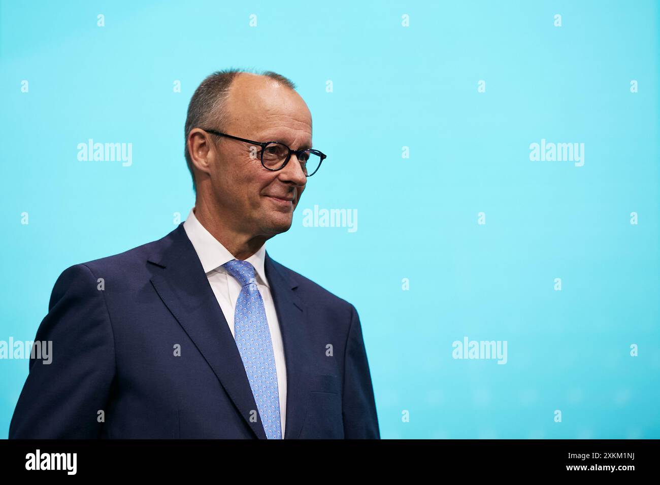 06.05.2024, Allemagne, Berlin, Berlin - le président du parti Friedrich Merz après son discours à l'ouverture de la conférence du parti CDU. 00R240506D191CARO Banque D'Images