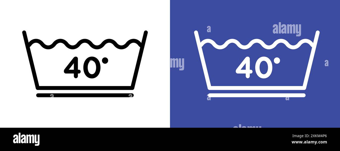 Contour vectoriel de signe d'icône de soin de vêtements en couleur noire et blanche Illustration de Vecteur