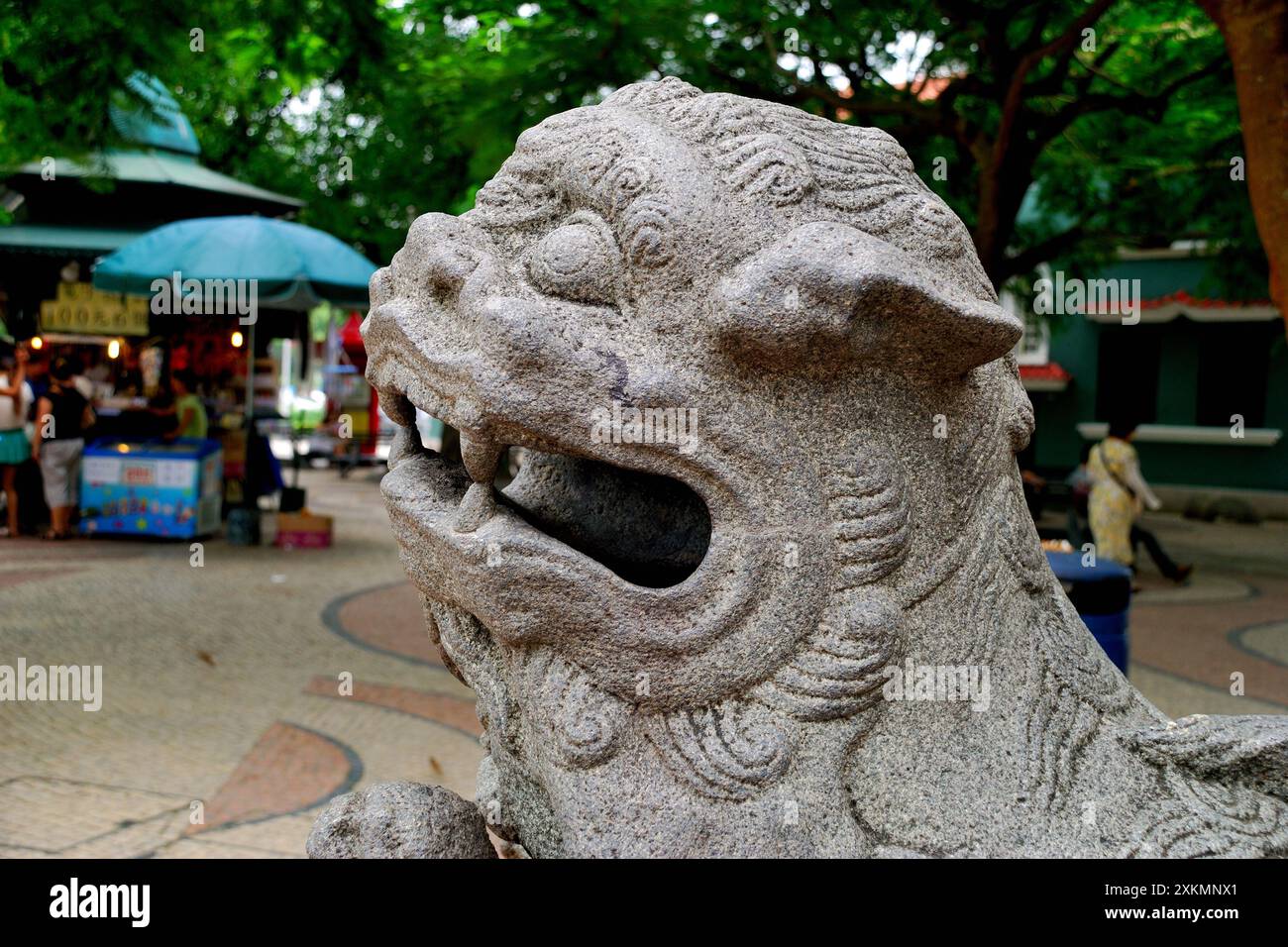 Vue partielle du temple A-ma, dédié à la déesse de la mer chinoise Mazu situé à São Lourenço, Macao, Chine Banque D'Images