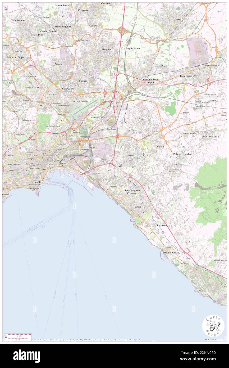 Barra, Napoli, IT, Italie, Campanie, n 40 50' 33'', N 14 19' 6'', carte, Cartascapes carte publiée en 2024. Explorez Cartascapes, une carte qui révèle la diversité des paysages, des cultures et des écosystèmes de la Terre. Voyage à travers le temps et l'espace, découvrir l'interconnexion du passé, du présent et de l'avenir de notre planète. Banque D'Images