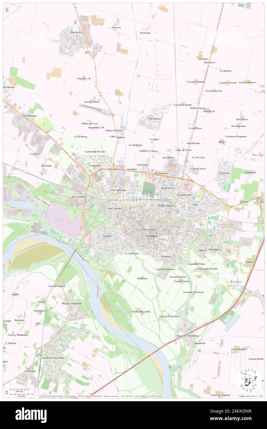 Stazione di Cremona, Provincia di Cremona, IT, Italie, Lombardie, n 45 8' 34'', N 10 1' 4'', carte, Carthascapes carte publiée en 2024. Explorez Cartascapes, une carte qui révèle la diversité des paysages, des cultures et des écosystèmes de la Terre. Voyage à travers le temps et l'espace, découvrir l'interconnexion du passé, du présent et de l'avenir de notre planète. Banque D'Images