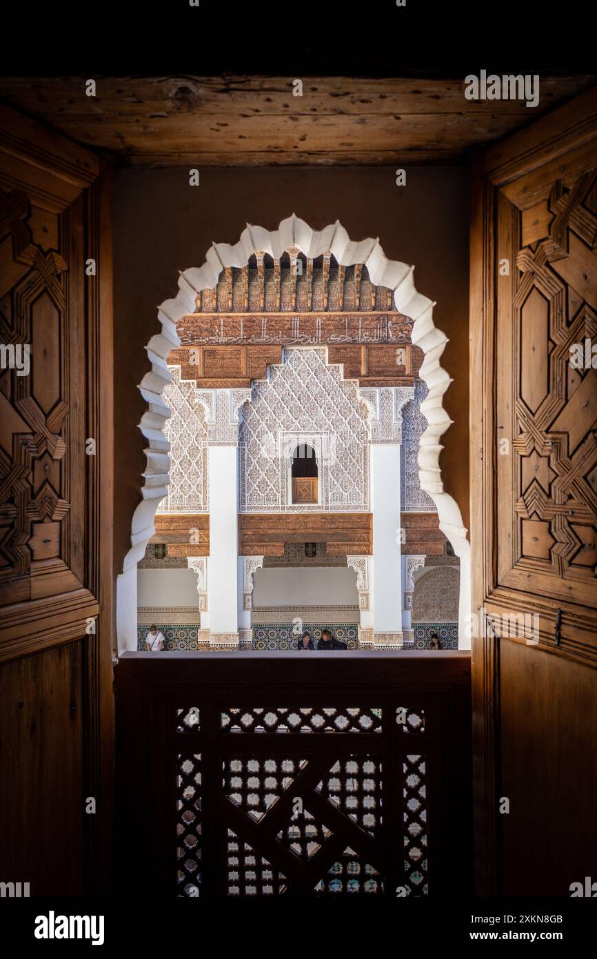 Cadre de fenêtre d'architecture marocaine Banque D'Images