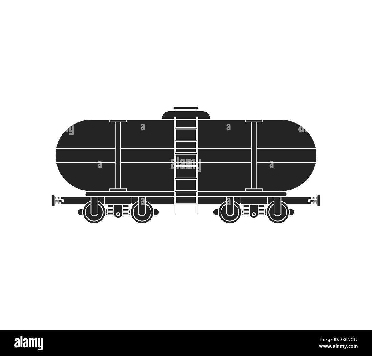 Icône de chariot de chemin de fer-citerne. symbole du gaz du chariot Illustration de Vecteur