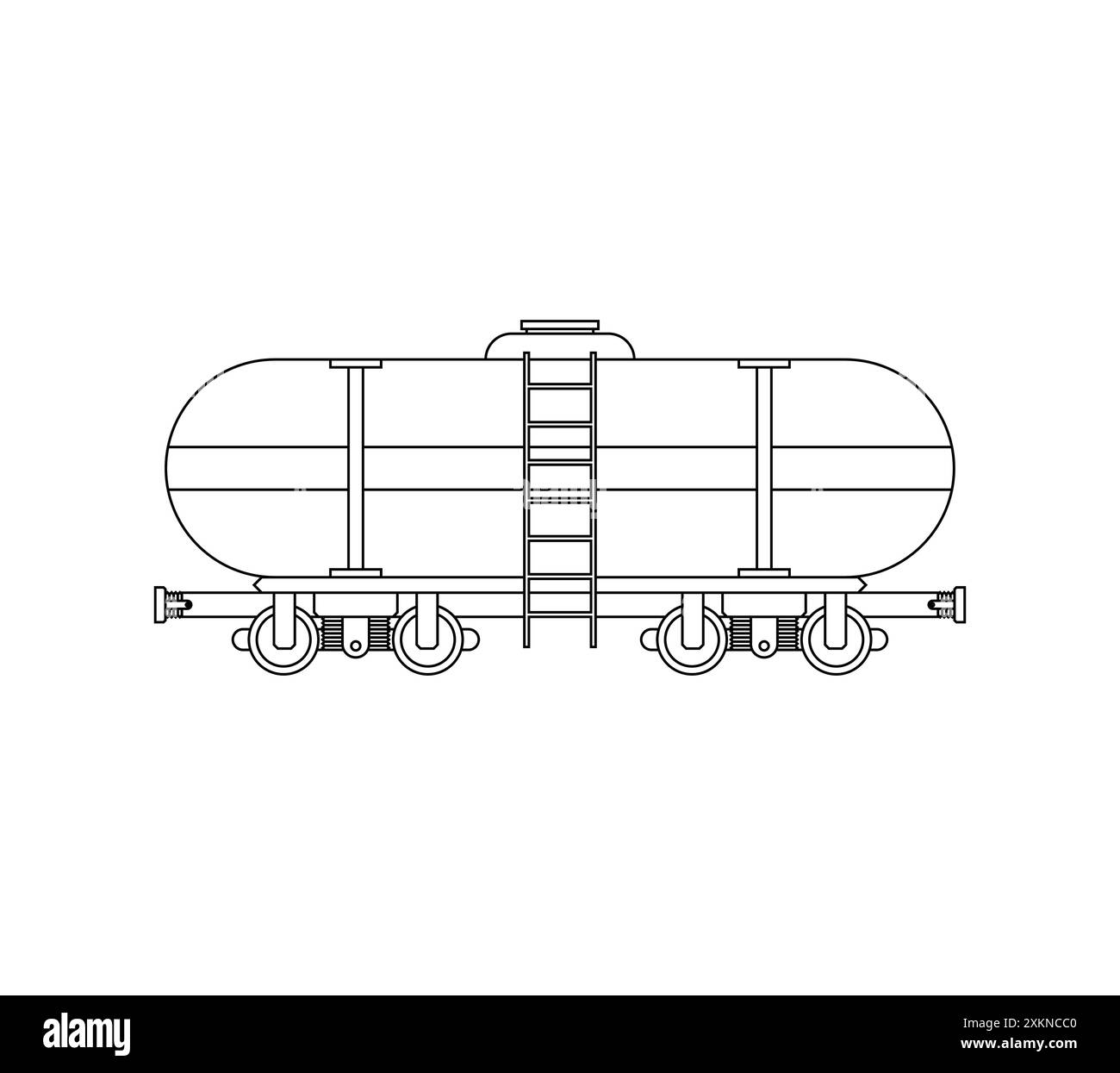 Icône de chariot de chemin de fer-citerne. symbole du gaz du chariot Illustration de Vecteur