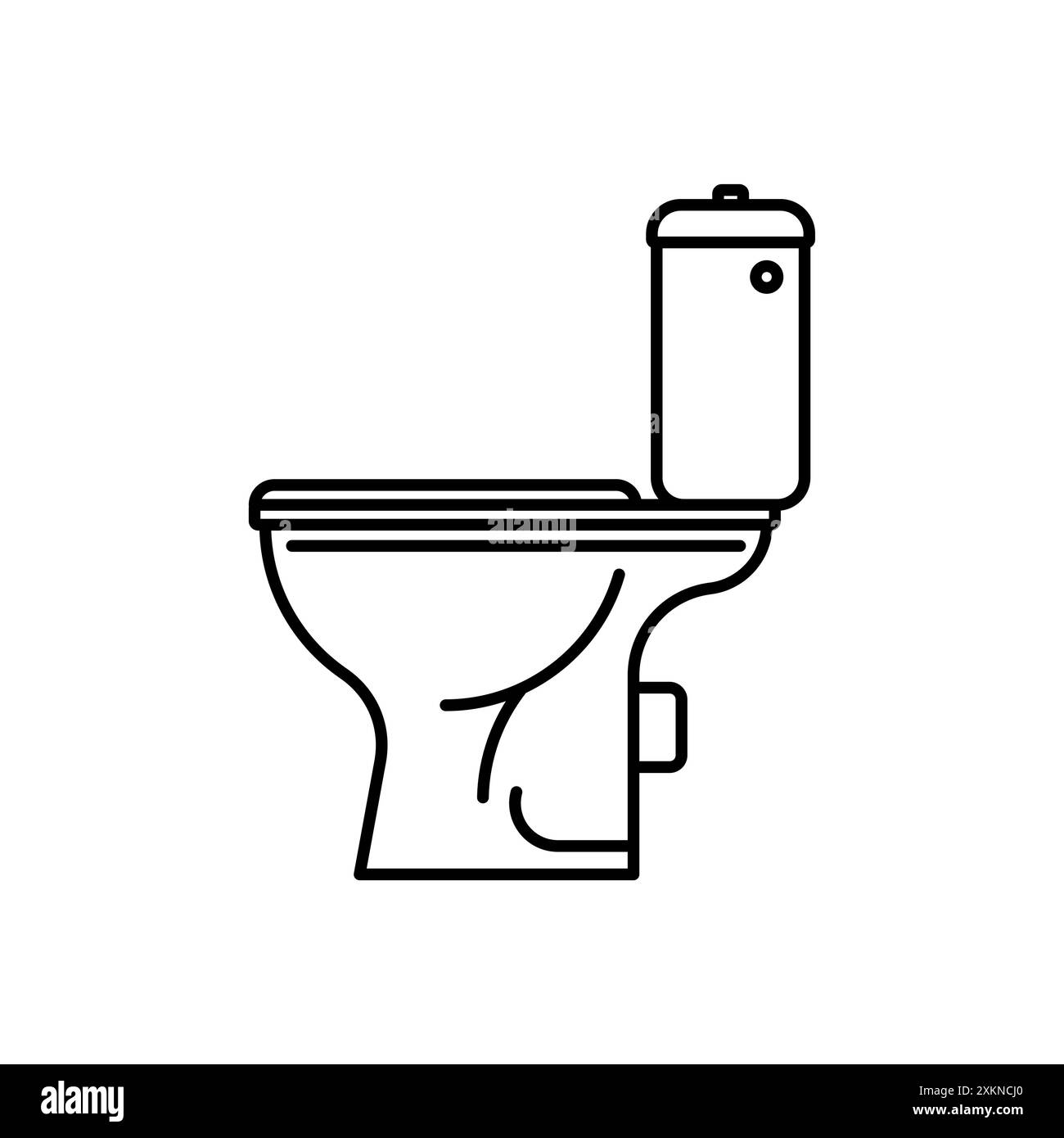 Enseigne pour pot de toilette. Symbole WC. Icône toilettes Illustration de Vecteur