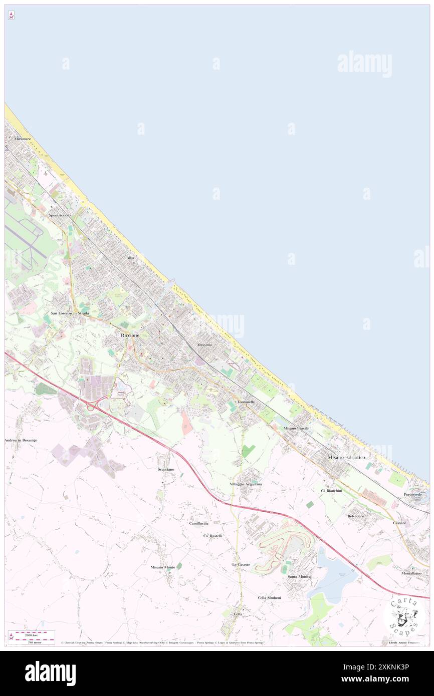 Spiaggia Della Rosa, Provincia di Rimini, IT, Italie, Émilie-Romagne, n 43 59' 59'', N 12 40' 5'', carte, Cartascapes carte publiée en 2024. Explorez Cartascapes, une carte qui révèle la diversité des paysages, des cultures et des écosystèmes de la Terre. Voyage à travers le temps et l'espace, découvrir l'interconnexion du passé, du présent et de l'avenir de notre planète. Banque D'Images