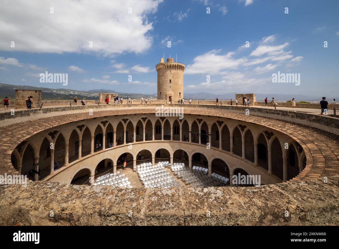 Castlel de Bellver, Palma de Majorque, Espagne Banque D'Images