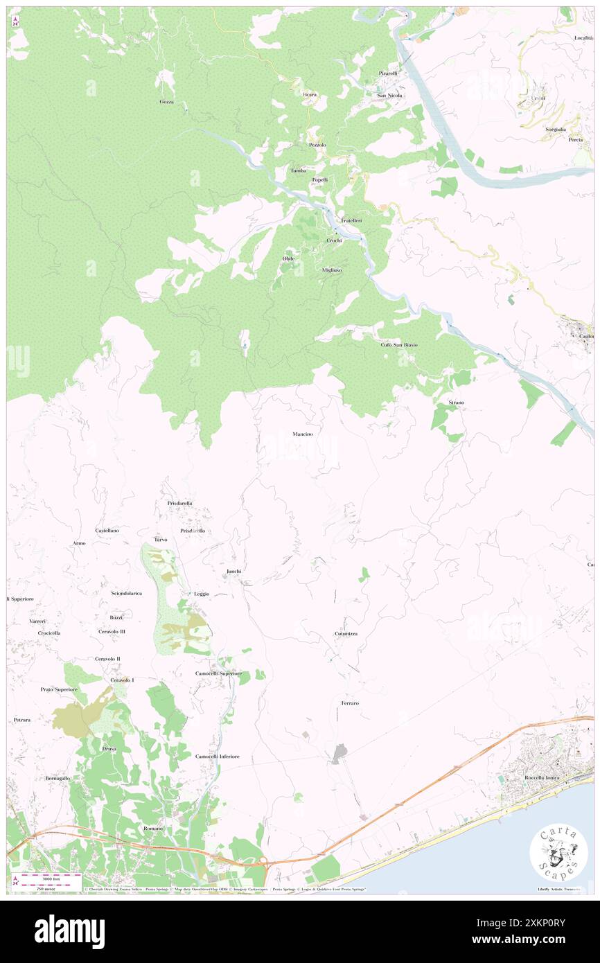 Mancino, Provincia di Reggio Calabria, IT, Italy, Calabria, N 38 21' 57'', N 16 21' 34'', map, Cartascapes carte publiée en 2024. Explorez Cartascapes, une carte qui révèle la diversité des paysages, des cultures et des écosystèmes de la Terre. Voyage à travers le temps et l'espace, découvrir l'interconnexion du passé, du présent et de l'avenir de notre planète. Banque D'Images